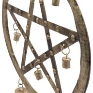 Indian Chimes - Iron Pentagon with Cow Bells - 25x49cm