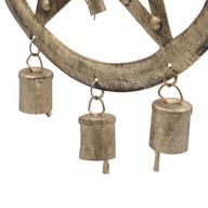 Indian Chimes - Iron Pentagon with Cow Bells - 25x49cm