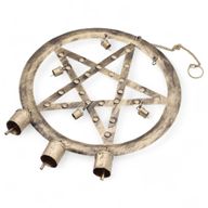 Indian Chimes - Iron Pentagon with Cow Bells - 25x49cm
