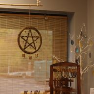 Indian Chimes - Iron Pentagon with Cow Bells - 25x49cm