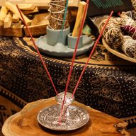 Mushroom Plate  - Silver Effect - Incense Holder