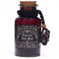Ancient Witch Bath Spell Potion & Amethyst Crystal Amulet - Seduction