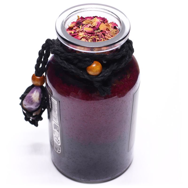Ancient Witch Bath Spell Potion & Amethyst Crystal Amulet - Seduction