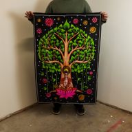 Cotton Wall Art (70x110cm) - Buddha Bodhi Tree