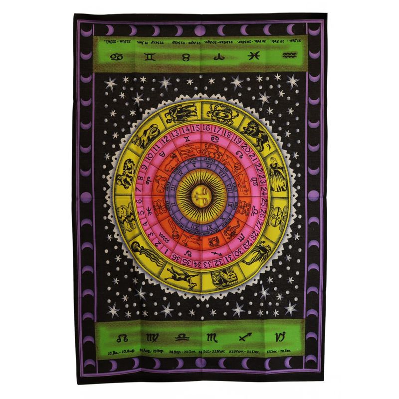 Cotton Wall Art (70x110cm) - Zodiac Colorful