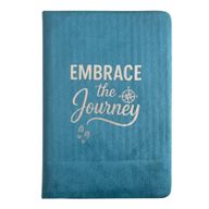 Light Blue Velvet Note Book - 80 pages - Embrace the Journey