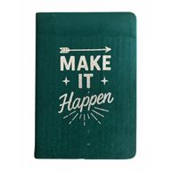 Dark Green Velvet Note Book - 80 pages - Make it Happen