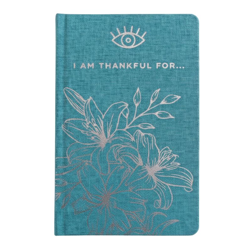 Blue & Silver Gratitude Journal - 120 pages -  I am Thankful For