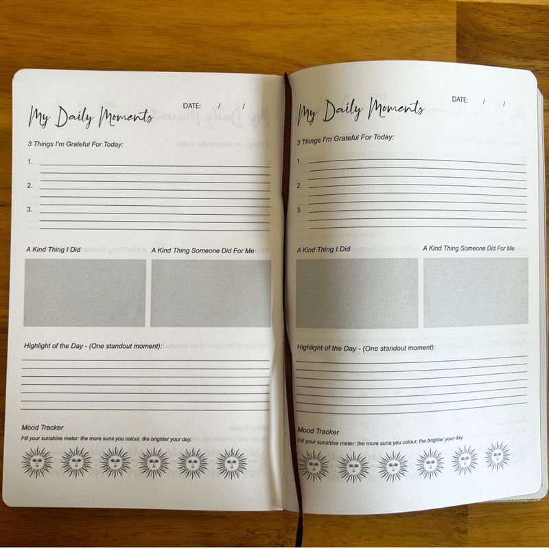 Ivory & Gold Gratitude Journal - 120 pages -  My Days are Full of Sun