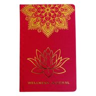 Red & Gold Wellbeing Journal - 120 pages - Mandala & Lotus Flower