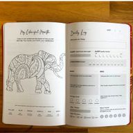 Red & Gold Wellbeing Journal - 120 pages - Mandala & Lotus Flower