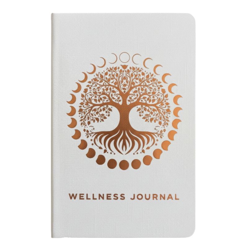 White and Rose Gold Wellbeing Journal - 120 pages - Tree of Life