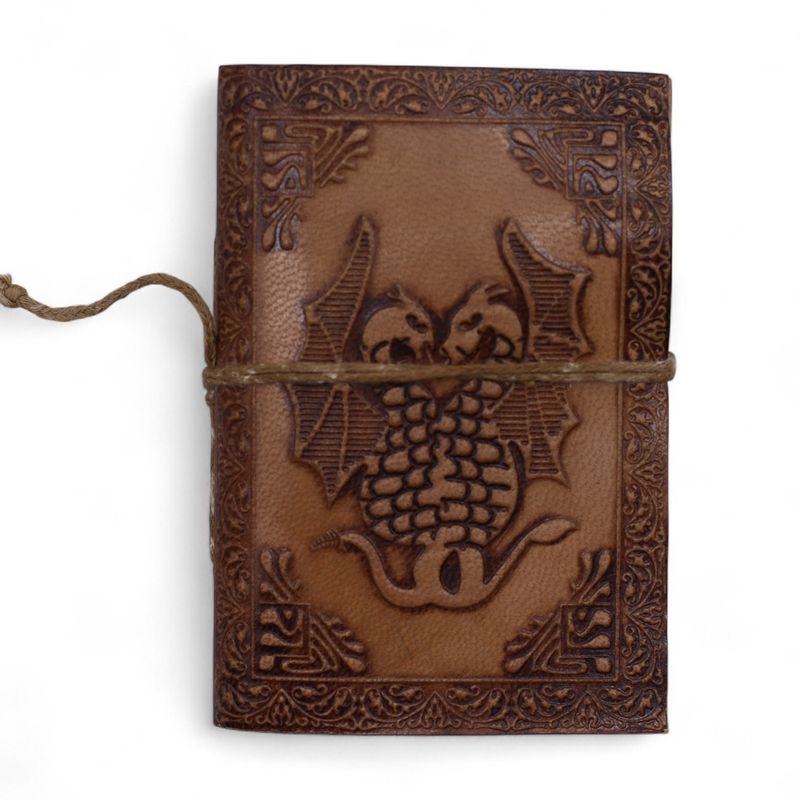 Assorted Medium Esoteric Leather Notebooks (5x3.5") - Display Case