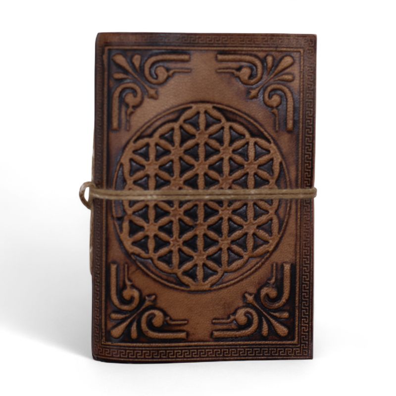 Assorted Medium Esoteric Leather Notebooks (5x3.5") - Display Case