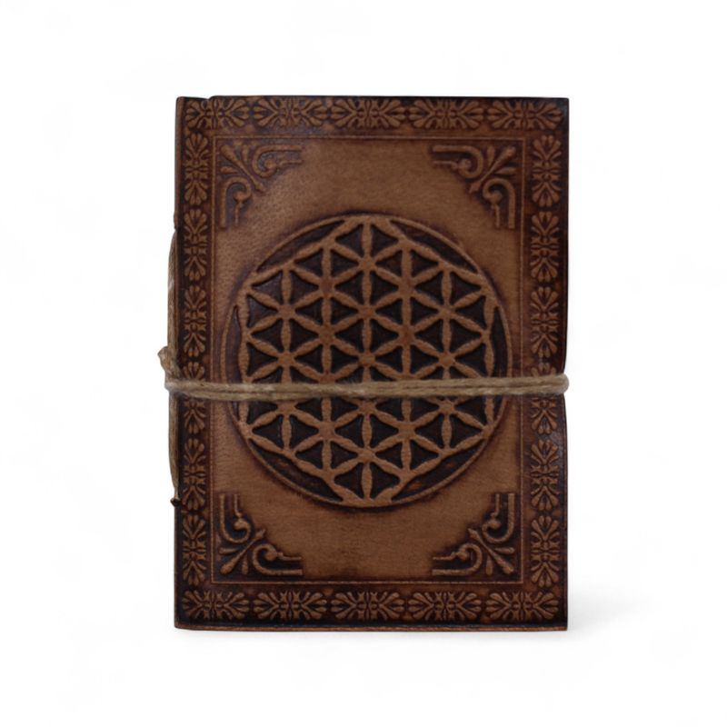 Assorted Small Esoteric Leather Notebooks (4x3") - Display Case