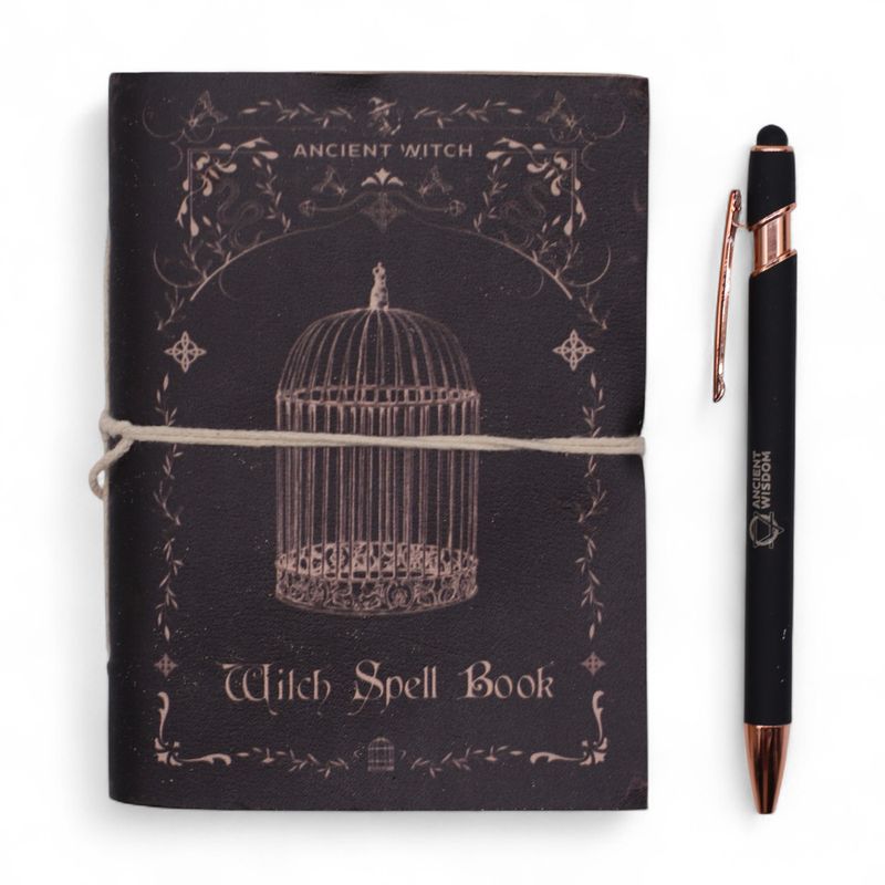 Assorted Ancient Witch Ritual Notebooks - Leather (6x4.5") - Display Case
