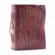 Fat Deckled Edge Leather Notebook (5x3.5") - Every Day May Not Be Good