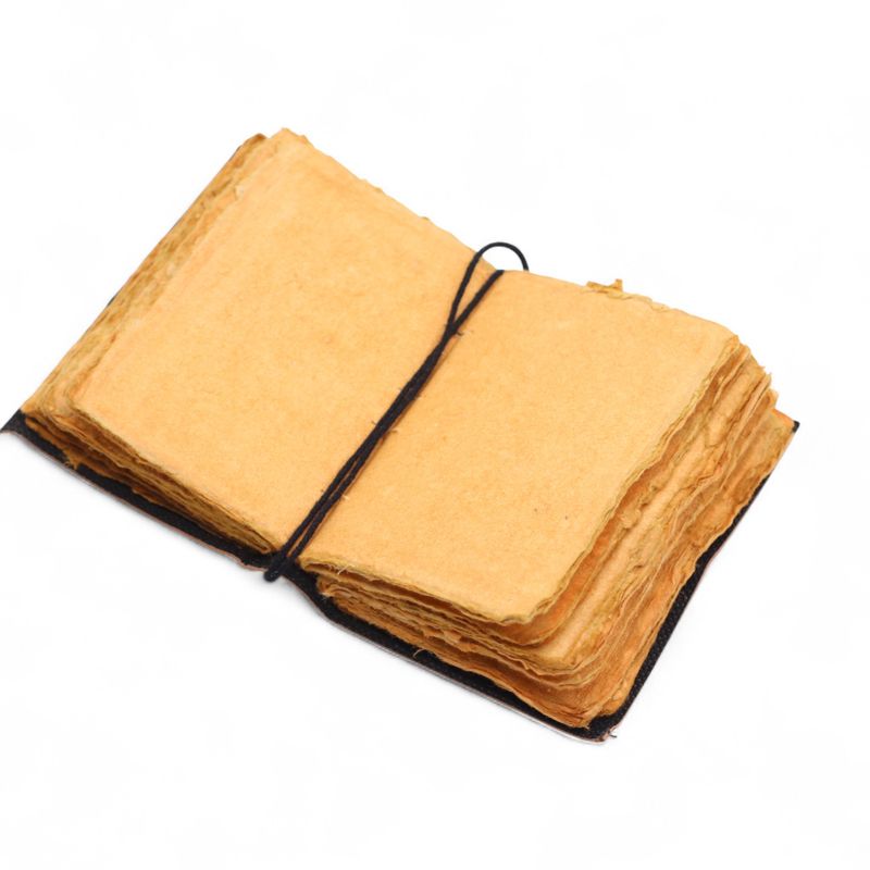 Fat Deckled Edge Leather Notebook (5x3.5") - The Stories I Tell Myself