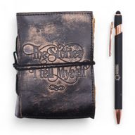 Fat Deckled Edge Leather Notebook (5x3.5") - The Stories I Tell Myself
