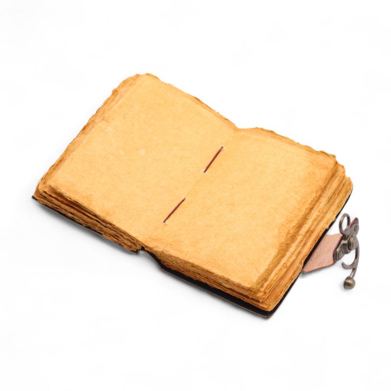 Fat Deckled Edge Leather Notebook (6x4") - The Book of Untold Stories