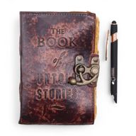 Fat Deckled Edge Leather Notebook (6x4") - The Book of Untold Stories