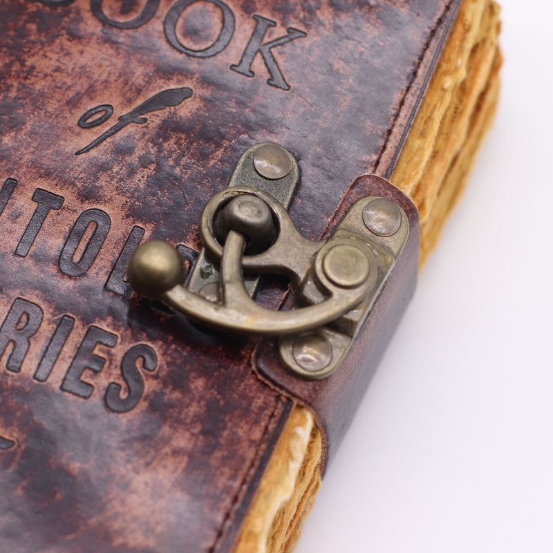 Fat Deckled Edge Leather Notebook (6x4") - The Book of Untold Stories