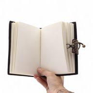 Leather Printed Notebook (7x5") - Never Give Up On Your Dreams  - 200 Pages