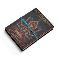 Leather Printed Notebook (7x5") - My Chakras Are Aligned AF - 200 Pages