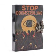 Leather Printed Notebook (7x5") - Stop Doomscrolling - 200 Pages