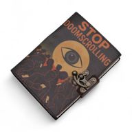 Leather Printed Notebook (7x5") - Stop Doomscrolling - 200 Pages