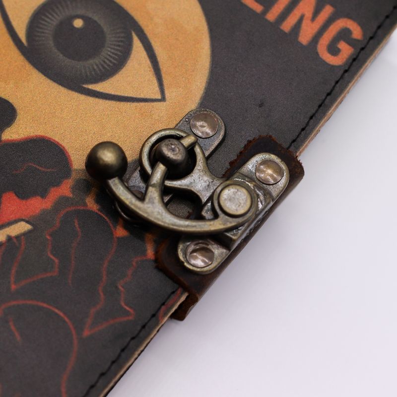 Leather Printed Notebook (7x5") - Stop Doomscrolling - 200 Pages