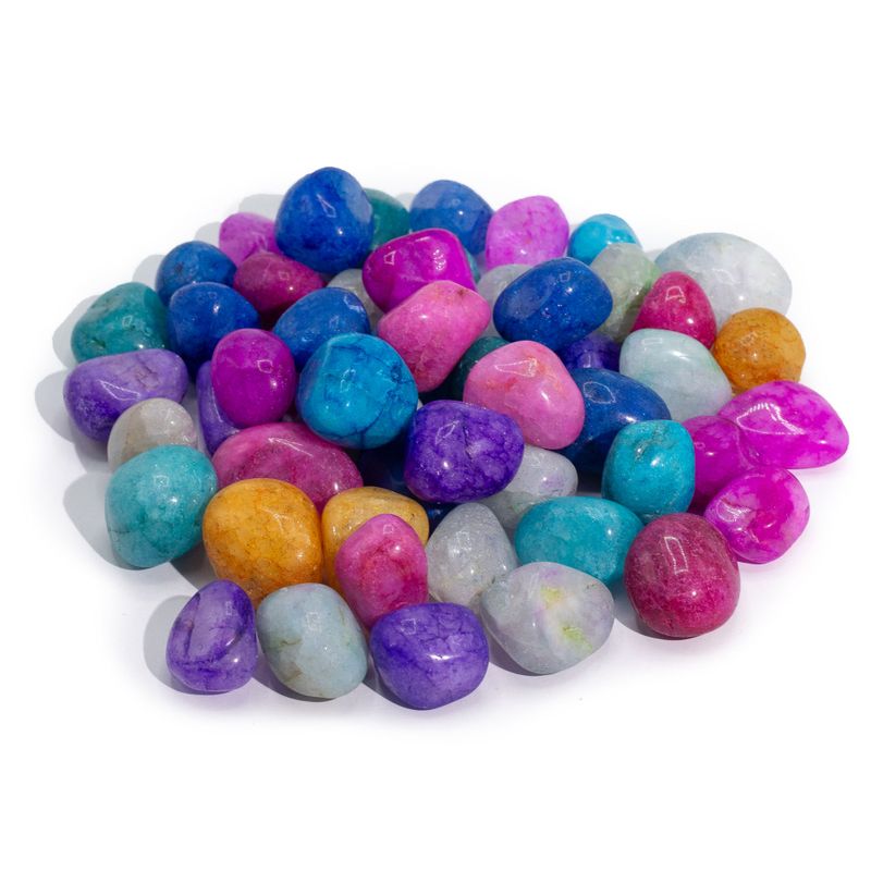 Bulk Treated Mixed Crackle Quartz- 1kg (approx.. 70 stones)