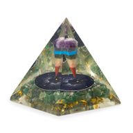 Med Orgonite Pyramid 7x6cm - Pendulum - Green Aventurine Chips