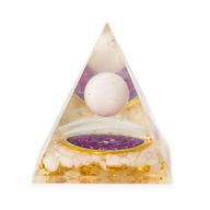 Med Orgonite Pyramid 7x6cm - Floating Quartz Sphere - Quartz Chunks
