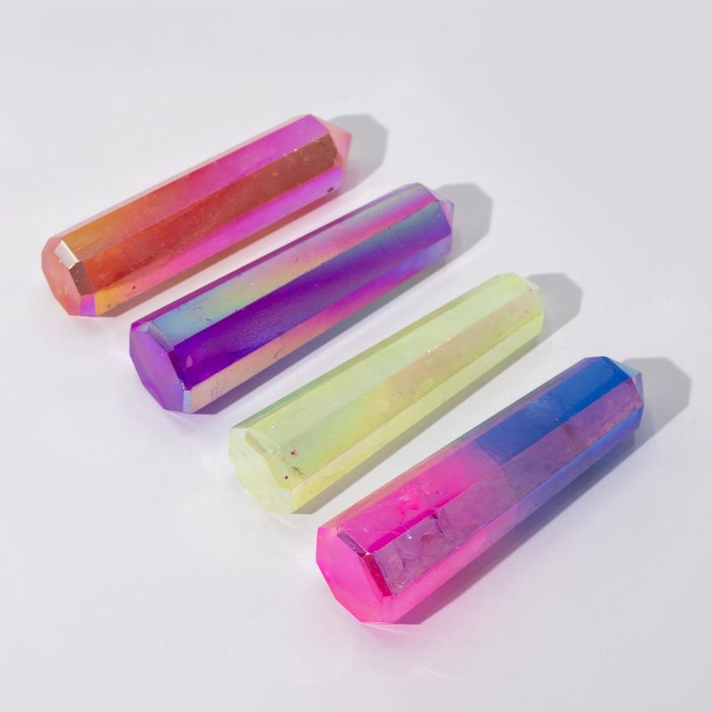 Gemstone Obelisk Points approx 9cm - Aurura Crystal Quartz - Pale Green