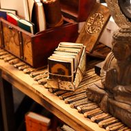 Assorted Small Esoteric Leather Notebooks (4x3") - Display Case