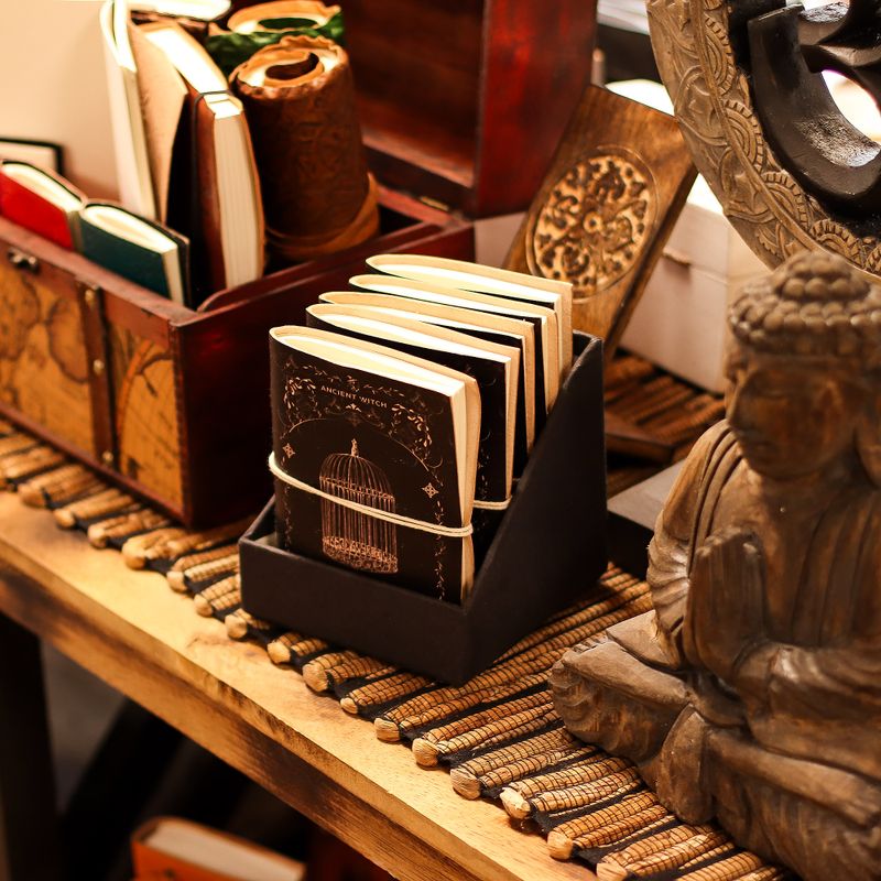 Assorted Ancient Witch Ritual Notebooks - Leather (6x4.5") - Display Case