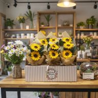 Ready to Retail Soap Flower - Two Sunflower Bouquet