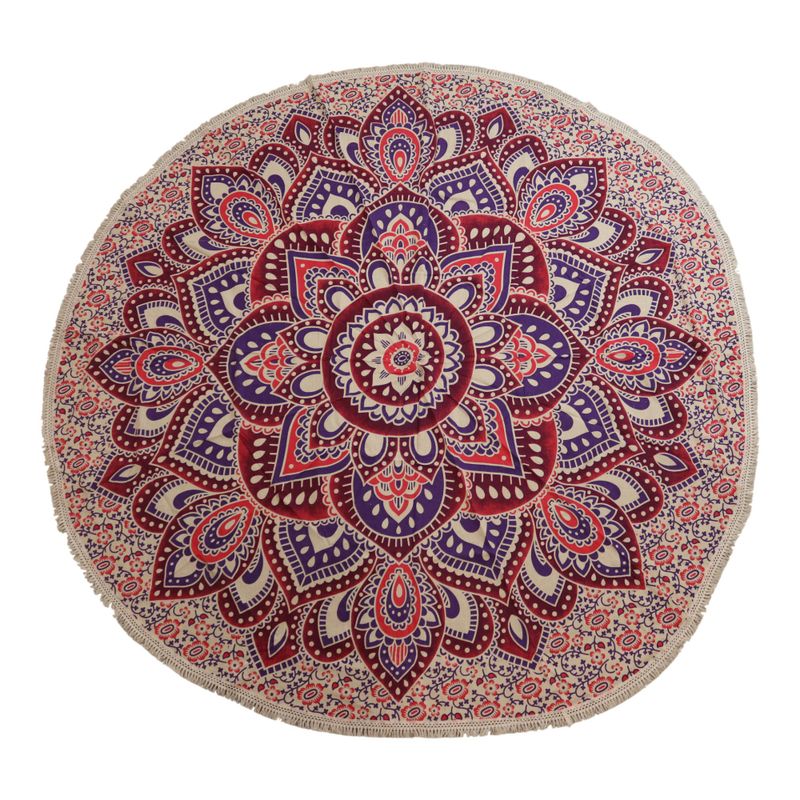 Large Mandala Roundie Art (180cm) - Pink & Purple