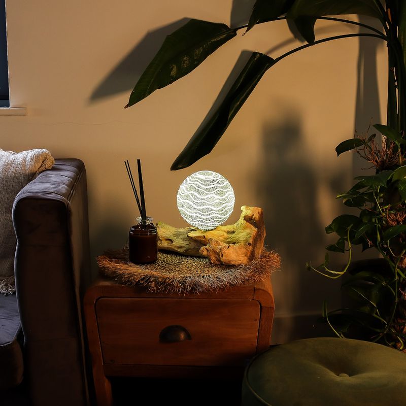 Drift Glow Lamp Grey Luna Shade - EU Plug