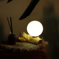 Drift Glow Lamp Cotton Luna Ivory Shade - EU Plug