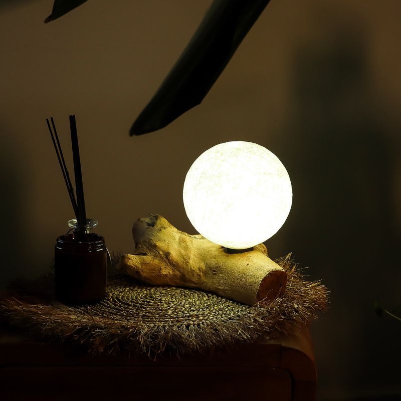 Drift Glow Lamp Cotton Luna Ivory Shade - EU Plug