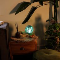 Drift Glow Lamp Emerald Crackle Shade - EU Plug