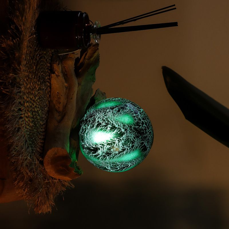 Drift Glow Lamp Emerald Crackle Shade - EU Plug