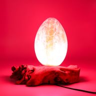 Drift Glow Lamp Crackle Fire Egg Shade - Orange - EU Plug