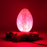 Drift Glow Lamp Crackle Fire Egg Shade - Orange - EU Plug