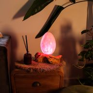 Drift Glow Lamp Crackle Fire Egg Shade - Orange - EU Plug