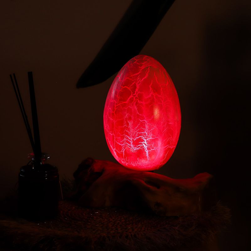 Drift Glow Lamp Crackle Fire Egg Shade - Orange - EU Plug