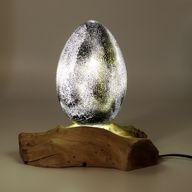 Drift Glow Lamp Crackle Lava Egg Shade - Grey - EU Plug