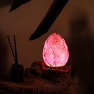 Drift Glow Lamp Crackle Lotus Flower Shade - Purple - EU Plug